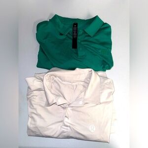 Lululemon Men Logo Sport Polo Short Sleeve Golf Shirts Size XL